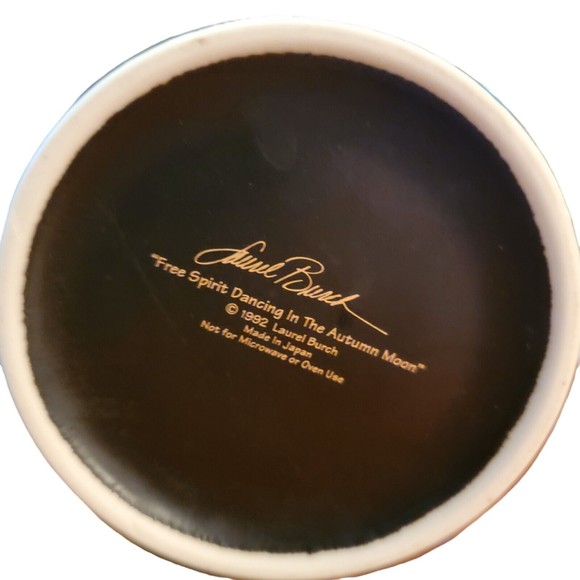 Vintage LAUREL BURCH 1992 Free Spirit dancing in the autumn moon Coffee Mug 90s - Picture 5 of 5